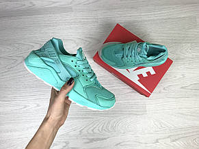 Жіночі весняні кросівки Nike Air Huarache,нубук,м'ятні 36,37, фото 2