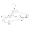 Пластиковий вішак білого кольору з поперечиною костюмний, 40 см, фото 3