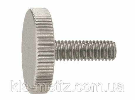 Гвинт притискний із накаткою, низький DIN 653 від М 3 до М 5, фото 1