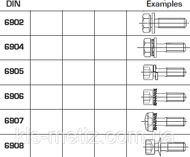 Гвинти комбіновані з невипадними шайбами DIN 6900 від М 2 до М 20, фото 2