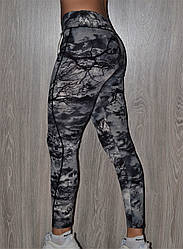 Лосини спортивні Золото-сірий M-L (746)