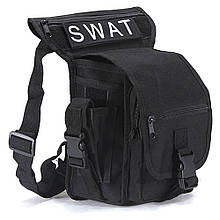 Тактична універсальна (стегновий) сумка на стегно Swat black ( 300-black)