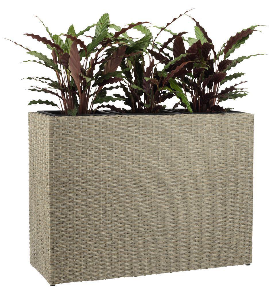 Підлоговий великий садовий горщик для рослин натура (штучний ротанг) , hotdeal, фото 1