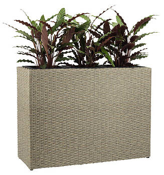 Підлоговий великий садовий горщик для рослин натура (штучний ротанг) , hotdeal