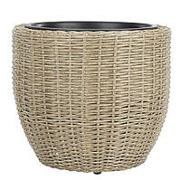 Горщик садовий натура висота 36см (Петан, штучний ротанг) , hotdeal, фото 2