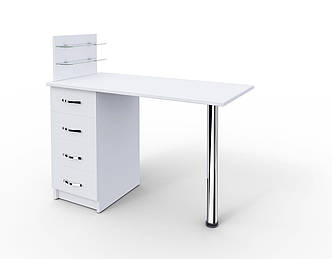 Стіл для манікюру скляні полички під лак "Класик" М106