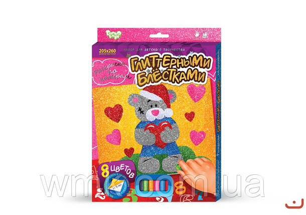 Набір для творчості Раскраска глиттером по номерам МІНІ РГН 01,02     05 дитяча іграшка, фото 1