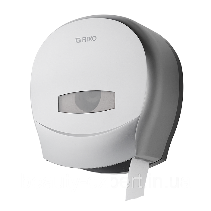 Настінний диспенсер для туалетного паперу Джамбо Rixo Grande P001S, фото 1