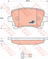 ТОРМОЗНІ КОЛОДКИ ЗАДН. VW PASSAT AUDI SEAT SKODA  TRW GDB1622