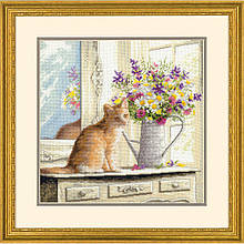 Набор для вышивания крестом Котенок в окне /Kitten in the Window DIMENSIONS Gold Collection