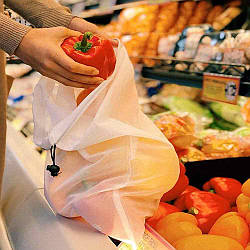 Багаторазові мішечки для продуктів, овочів, фруктів, покупок