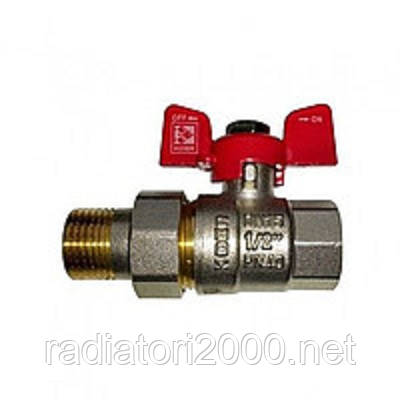 Кран кульовий з американкою 1/2" Koer (Чехія)