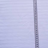 Сатин Люкс страйп білий з смужкою 1,1 см, ширина 240 см, фото 4