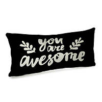 Подушка для дивана бархатная You are awesome 50x24 см (52BP_18L008)