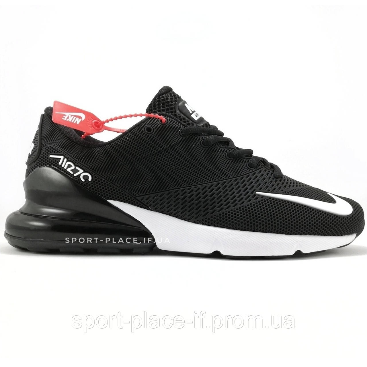 Мужские кроссовки Nike Air Max 270 black & white - фото 1 - id-p840665334