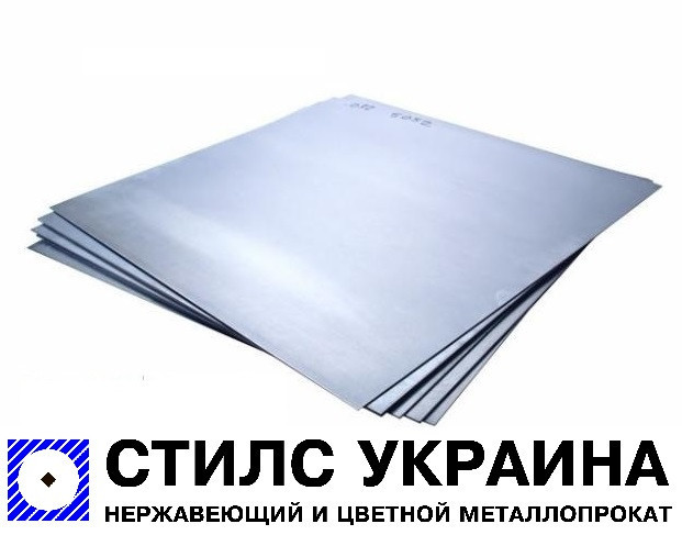 Листова нержавіюча сталь 2х1000х2000мм АіЅі 321 (08Х18Н10Т) харчової, матовий