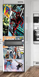 Наклейка на холодильник "Марвел 2"