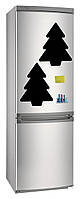 Магнітно-грифельна (крейдяна) дошка на холодильник для записів і малювання крейдою Елка_2 (набір) розмір 30х40
