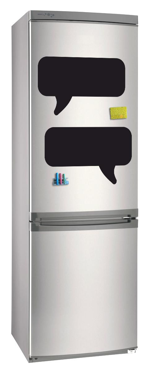 Магнітно-грифельна (крейдяна) дошка на холодильник для записів і малювання крейдою Чат Спілкування (набір) 26х40 см