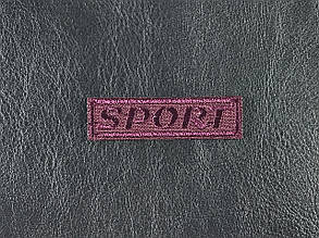 Нашивка SPORT колір бордовий 50х13 мм, фото 1