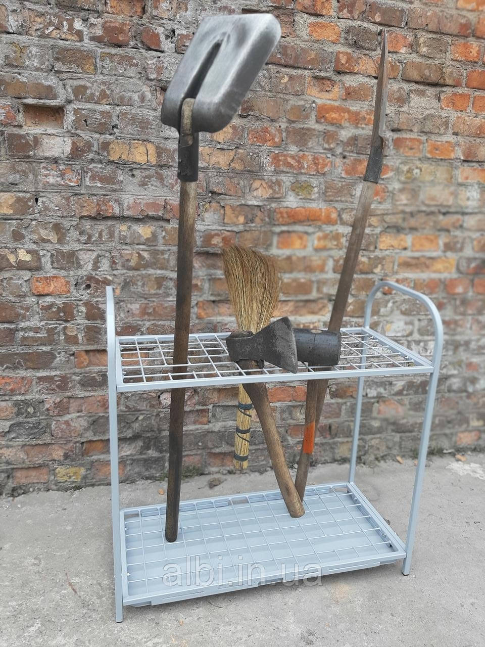 Стійка для садового інструменту з піддоном