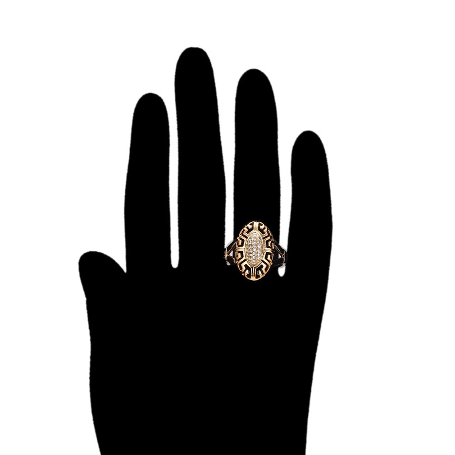 Набор серьги + кольцо 19 р. ХР Gold filled 18k - фото 2 - id-p911471942