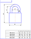 Замок навісний APECS PD-02-50, фото 2
