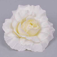 Головка троянди 10 см молочна Квіти штучні