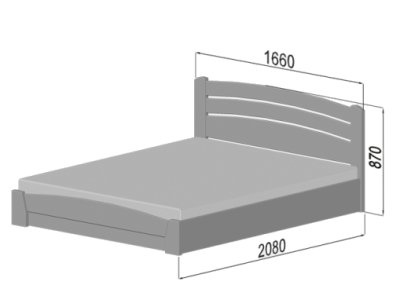 Розміри ліжка Селена Аурі (Бук) з ПМ