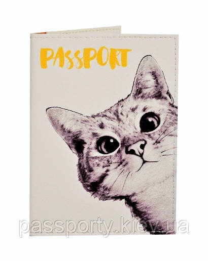 Обкладинка на паспорт із котом 