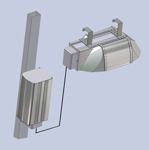 Світильник для теплиць ЖСП 01-600 Вт корпус складається з 2 частин