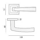 Ручки дверні mvm Z-1355 BN/SBN "RAY" темний нікель/латунь, фото 4