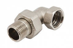 Згін-американка 1 1/2" кутова нікельована