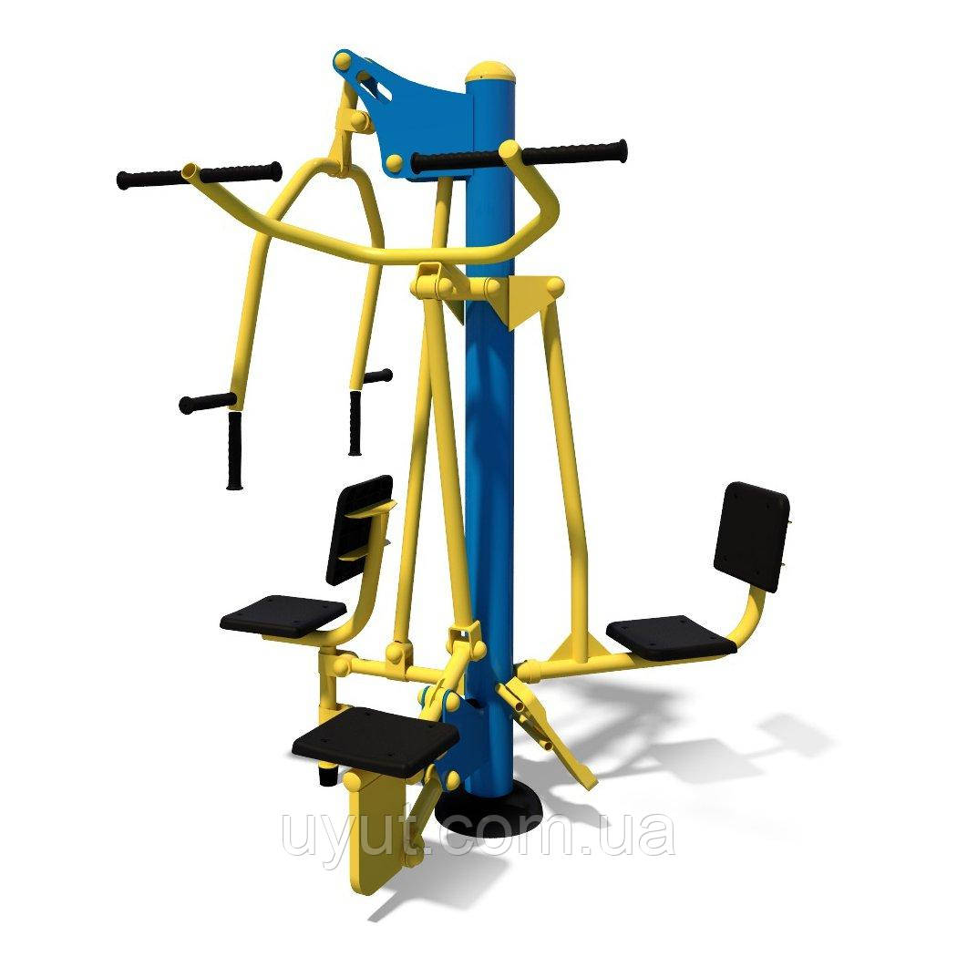 Вуличний тренажер "Тяга зверху Жим від грудей Жим ногами", фото 1