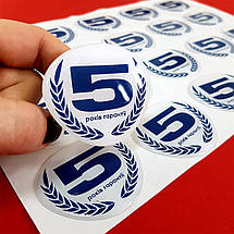 Об'ємні наклейки, шильди (комплект 100 шт, 3х2 см). Можливі будь-які розміри, фото 2