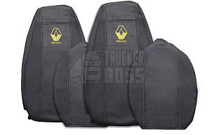 Чохли на сидіння RENAULT MAGNUM Чорні (2 пілоти)
