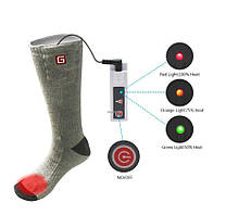 Термошкарпетки з підігрівом "Eco-obigriv UP" з площею обігріву над пальцями та регуляцією температури 38-45 °C, акумуляторні DC