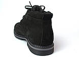 Нубукові зимові чоловічі чорні черевики великих розмірів Rosso Avangard BS Bonmarito Rhombus Black Nub, фото 7