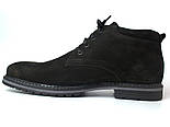 Нубукові зимові чоловічі чорні черевики великих розмірів Rosso Avangard BS Bonmarito Rhombus Black Nub, фото 4
