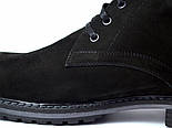 Нубукові зимові чоловічі чорні черевики великих розмірів Rosso Avangard BS Bonmarito Rhombus Black Nub, фото 9
