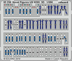 Фігурки американських моряків WWII. 1/350 EDUARD 53238
