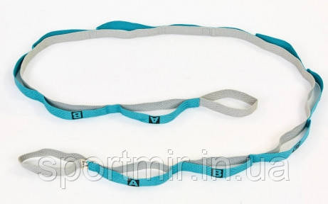 Стрічка для розтяжки Record Stretch Strap JPL-3092 (12 петель, нейлон, р-р 2х200 см, кольори в асортименті), фото 1