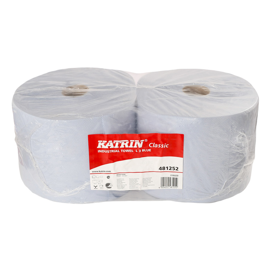 Протирочная бумага Katrin Classic L 3 Blue laminated 500 отрывов, 2 шт - фото 2 - id-p83874572