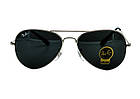 Окуляри Ray Ban Aviator чорні (скло), фото 3