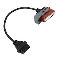 Переходник с OBD2 16pin (папа) на Peugeot Citroen 30pin (папа)