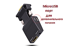 Конвертер Onten M7557 HDMI to VGA + Audio + живлення адаптер перехідник, фото 3