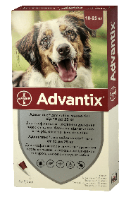 Bayer Advantix краплі від бліх і кліщів для собак від 10 до 25 кг