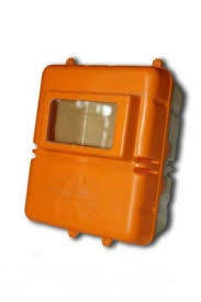 Ящик пластиковий жовтогарячий до газового лічильника