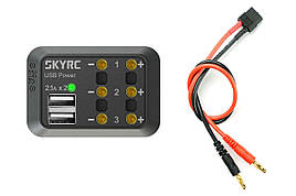 Розгалужувач живлення SkyRC SK-600114-01 з USB (банани)