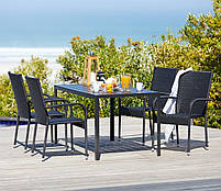 Стіл садовий прямокутний140см чорний (Алюміній, Артвуд), hotdeal, фото 5